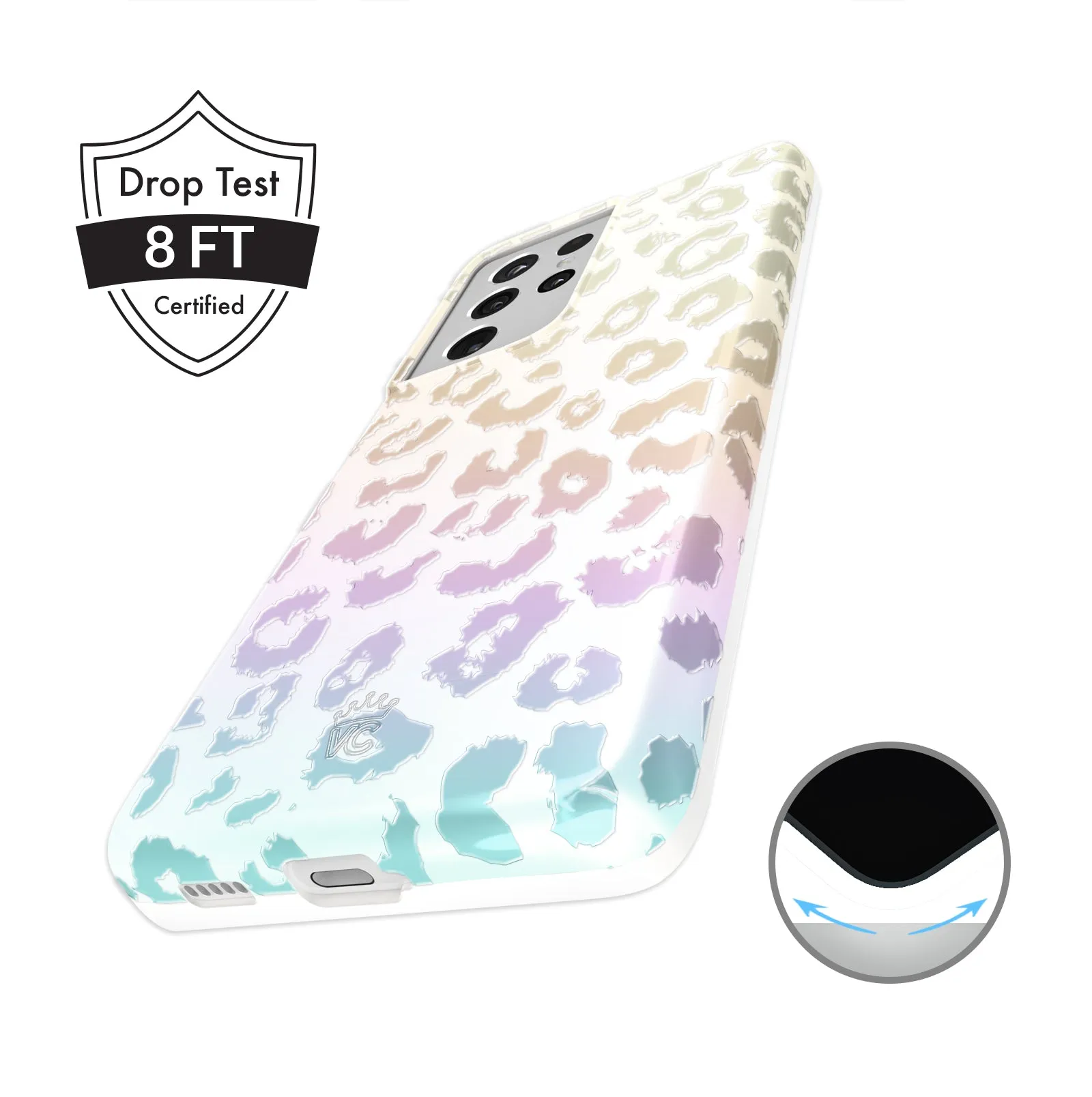 White Opal Leopard Samsung Case