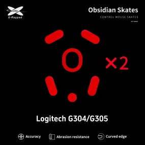 X-Raypad Obsidian Mouse Skates for Logitech G304 / G305