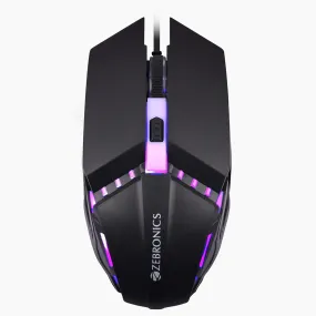 ZEBRONICS ZEB-PHERO Wired Gaming Mouse with 4 Buttons, upto 1600 DPI, Rainbow LED